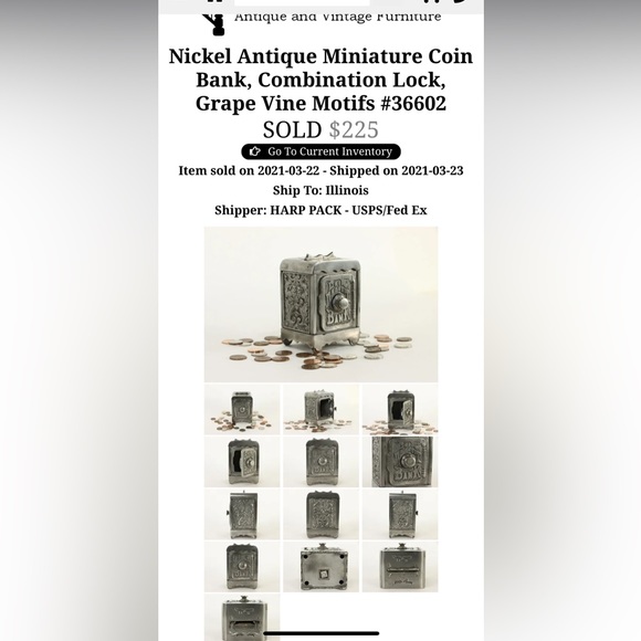 Victorian style miniature coin bank - Picture 9 of 9